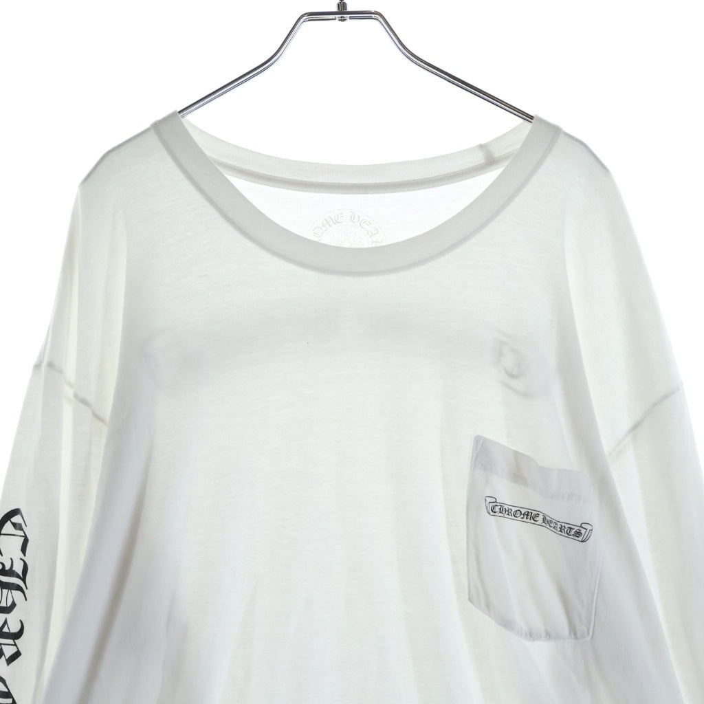 CHROME HEARTS(クロムハーツ) CH L/S 袖英字ロゴ バックスクロールラベル 長袖Tシャツ