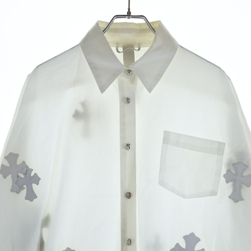 CHROME HEARTS(クロムハーツ) MAHAL KITA マハルキタ クロスパッチクロスボタンオーバーサイズ長袖シャツ