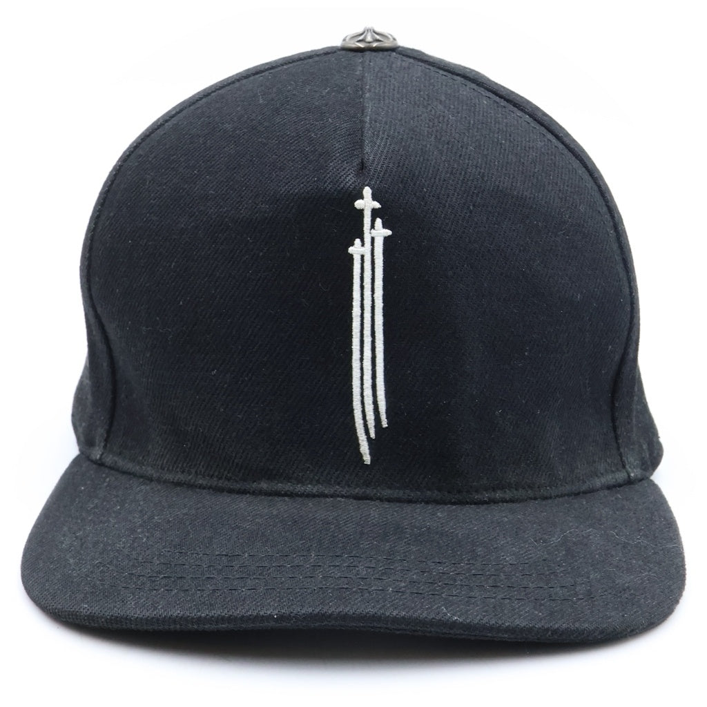 CHROME HEARTS(クロムハーツ) RS3 TRUCKER CAP RS3刺繍 クロスボール付 トラッカーキャップ 帽子 ブラック