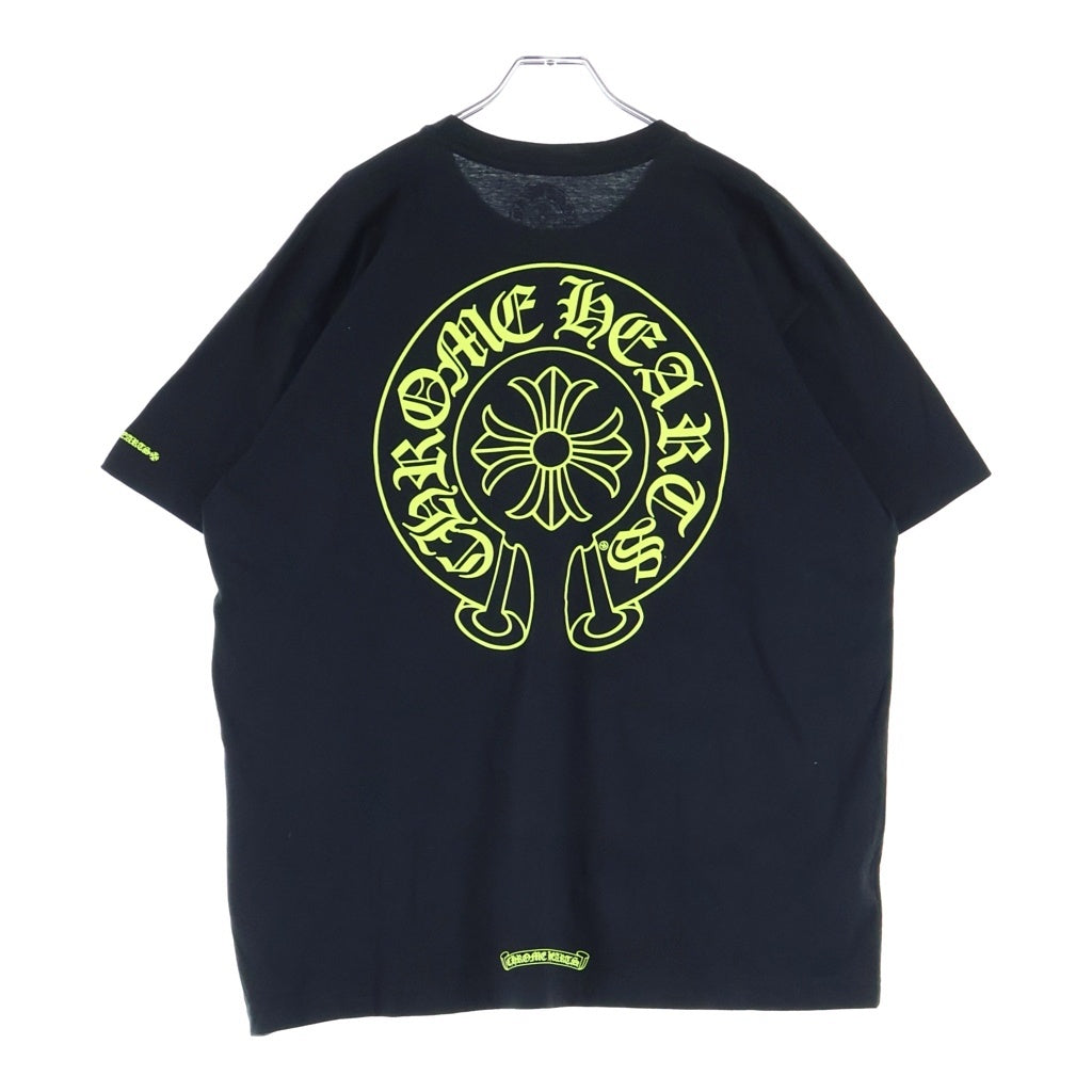 CHROME HEARTS(クロムハーツ) HORSESHOE S/S TEE BLACK/NEON YELLOW ホースシュー ショートスリーブ Tシャツ ブラック/イエロー