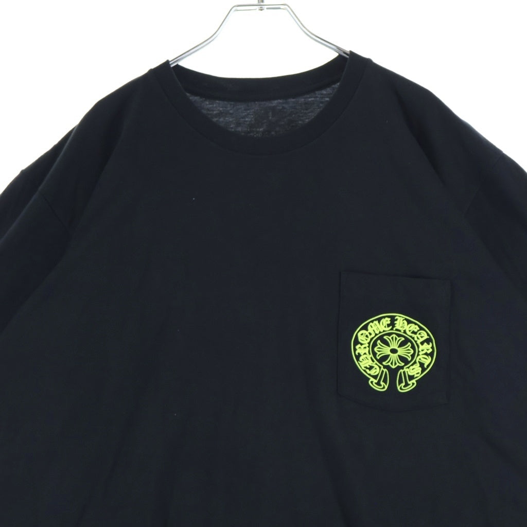 CHROME HEARTS(クロムハーツ) HORSESHOE S/S TEE BLACK/NEON YELLOW ホースシュー ショートスリーブ Tシャツ ブラック/イエロー
