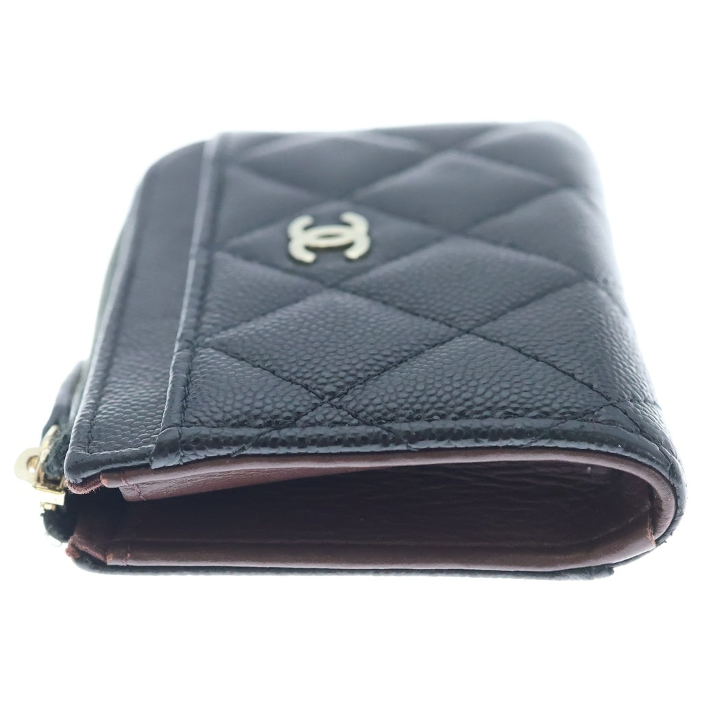 CHANEL(シャネル) マトラッセ ココマーク キャビアスキン タイムレスクラシック フラグメント カードケース ブラック AP4893 レディース