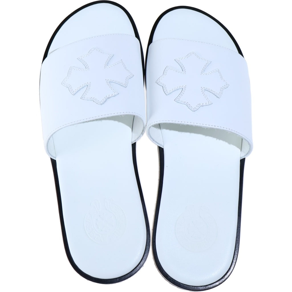 CHROME HEARTS(クロムハーツ) CH SLIDE LEATHER CHプラスパッチレザーサンダル