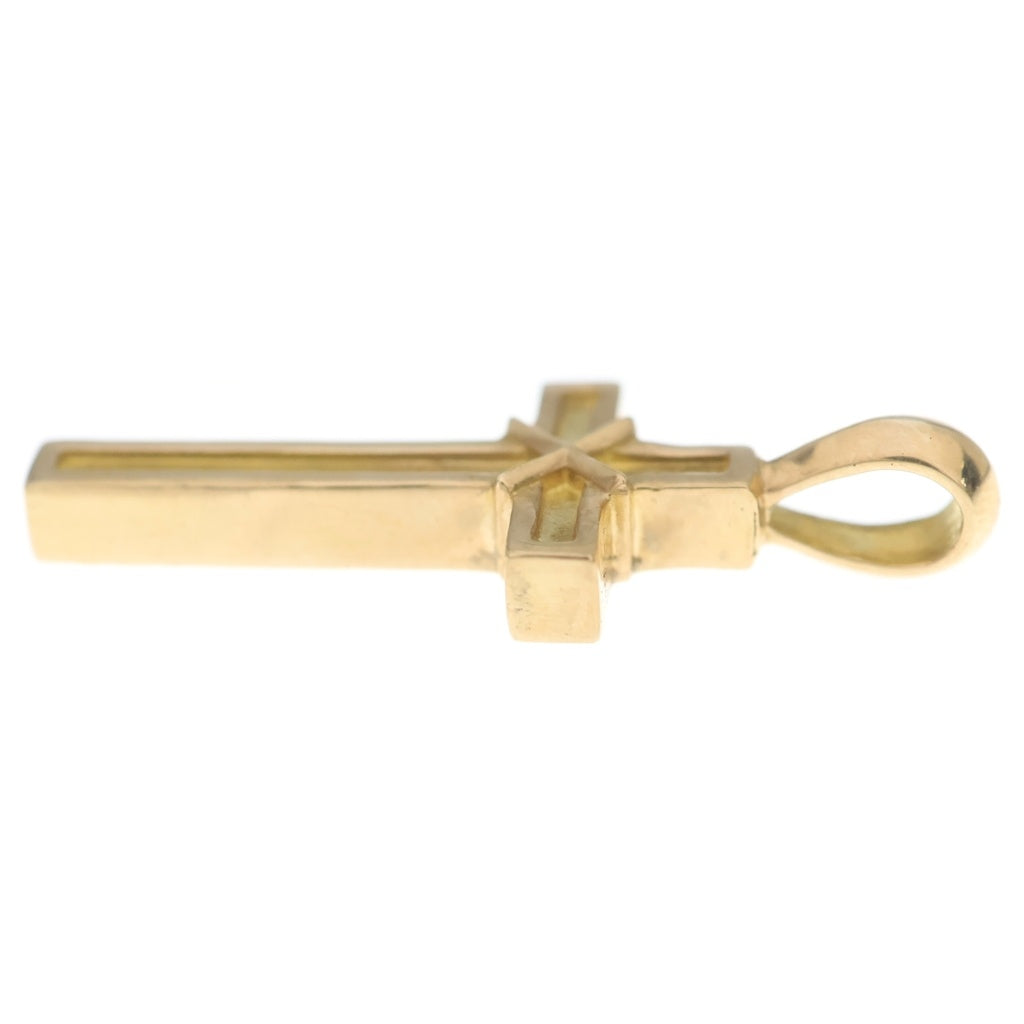 CHROME HEARTS(クロムハーツ) 22K MAPPLE THORPE メイプルソープクロスチャーム ゴールドネックレストップ