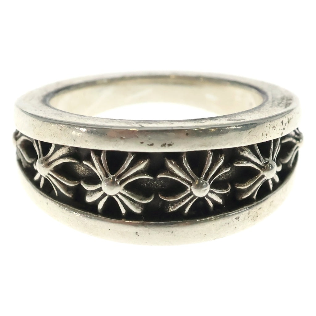 CHROME HEARTS(クロムハーツ) NARROW V CHX PLS ナローVバンド CHプラス リング シルバー