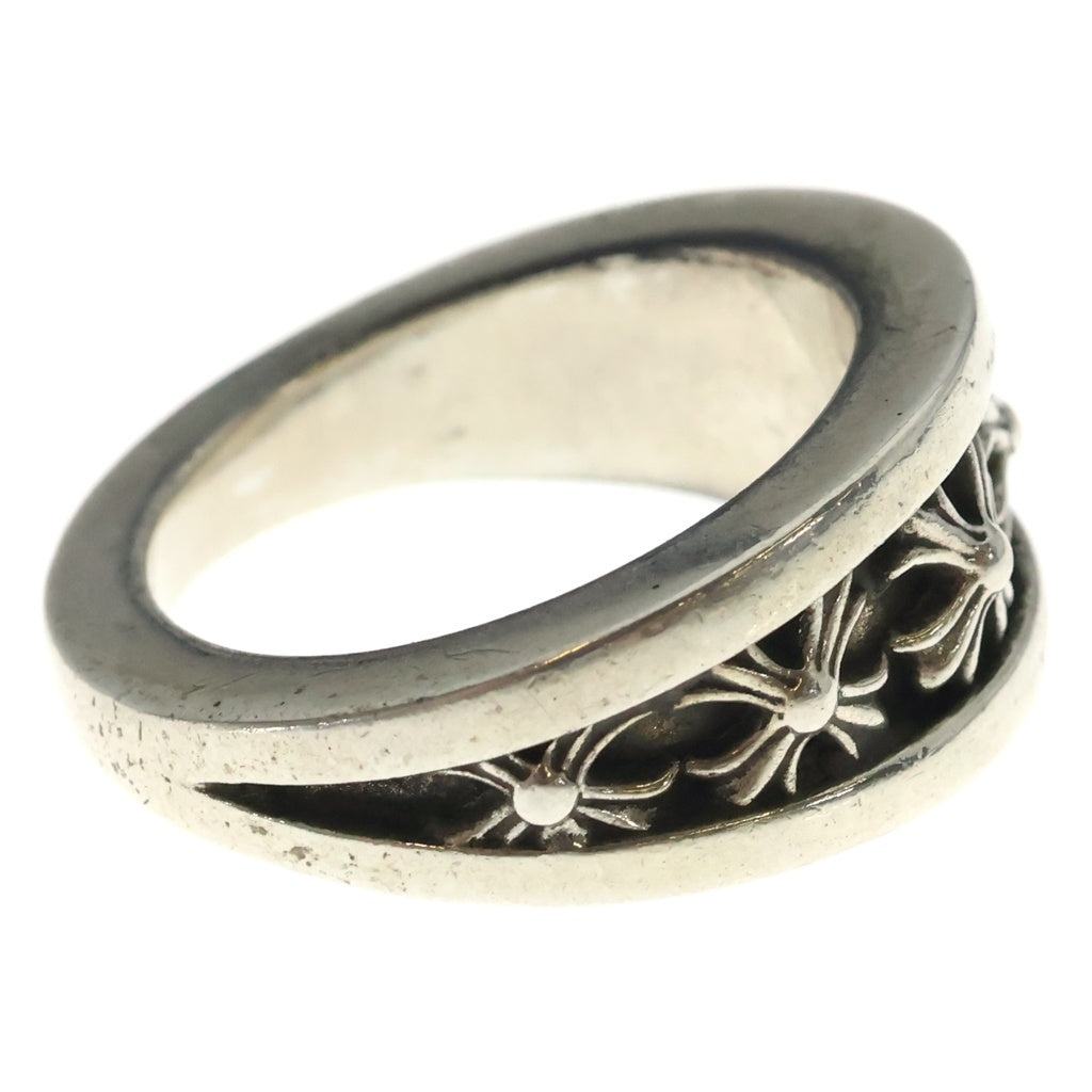 CHROME HEARTS(クロムハーツ) NARROW V CHX PLS ナローVバンド CHプラス リング シルバー