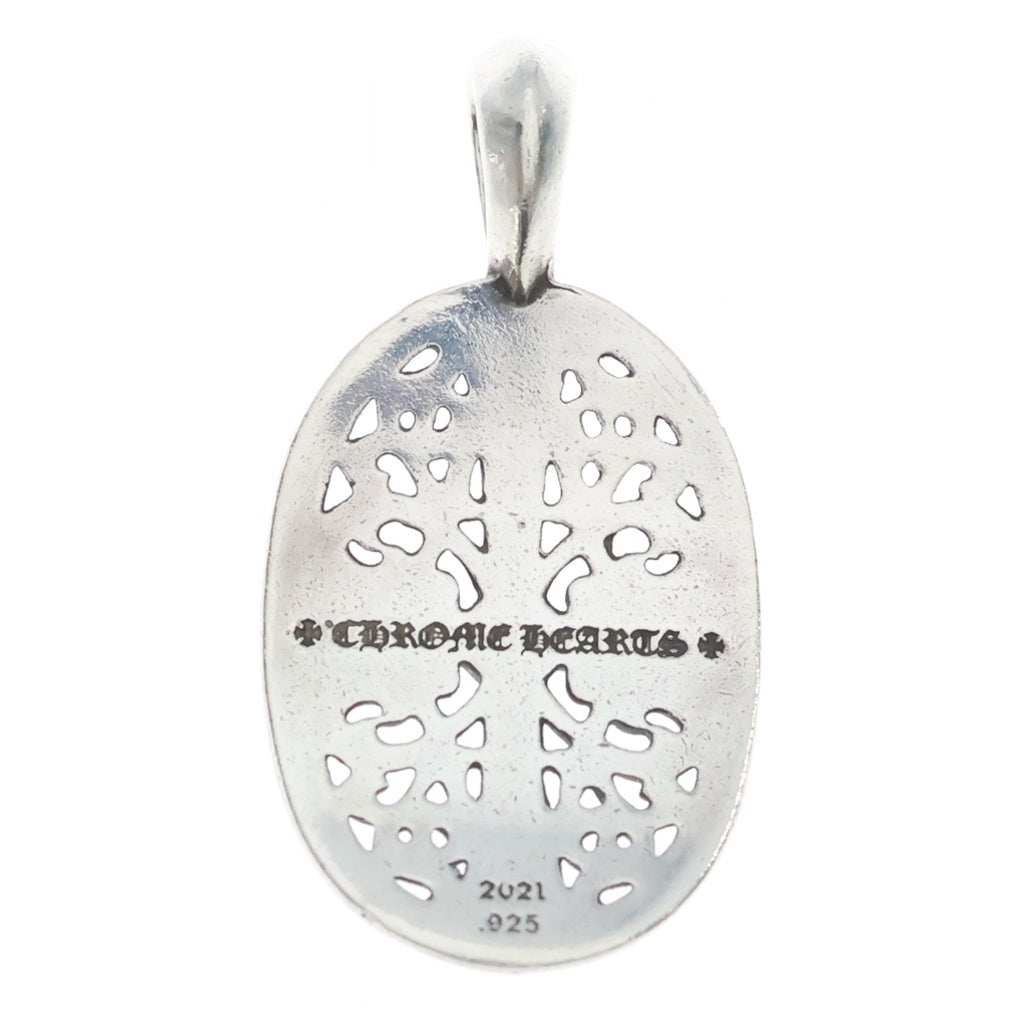 CHROME HEARTS(クロムハーツ) CLSC OVAL P DMND クラシックオーバル PAVEダイヤ シルバー ネックレストップ