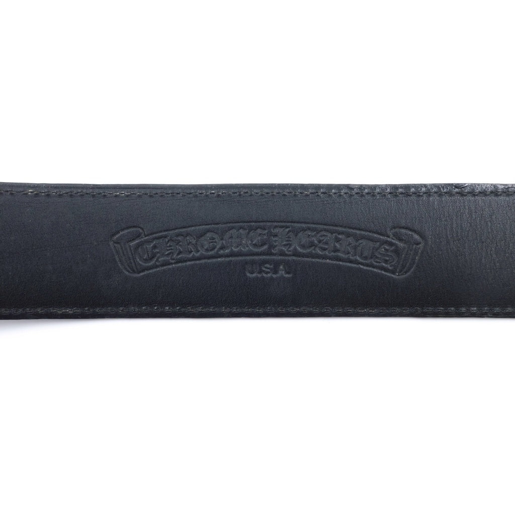 CHROME HEARTS(クロムハーツ) 1.5 STRAP 1.5inch フローラルボタン レザーベルト