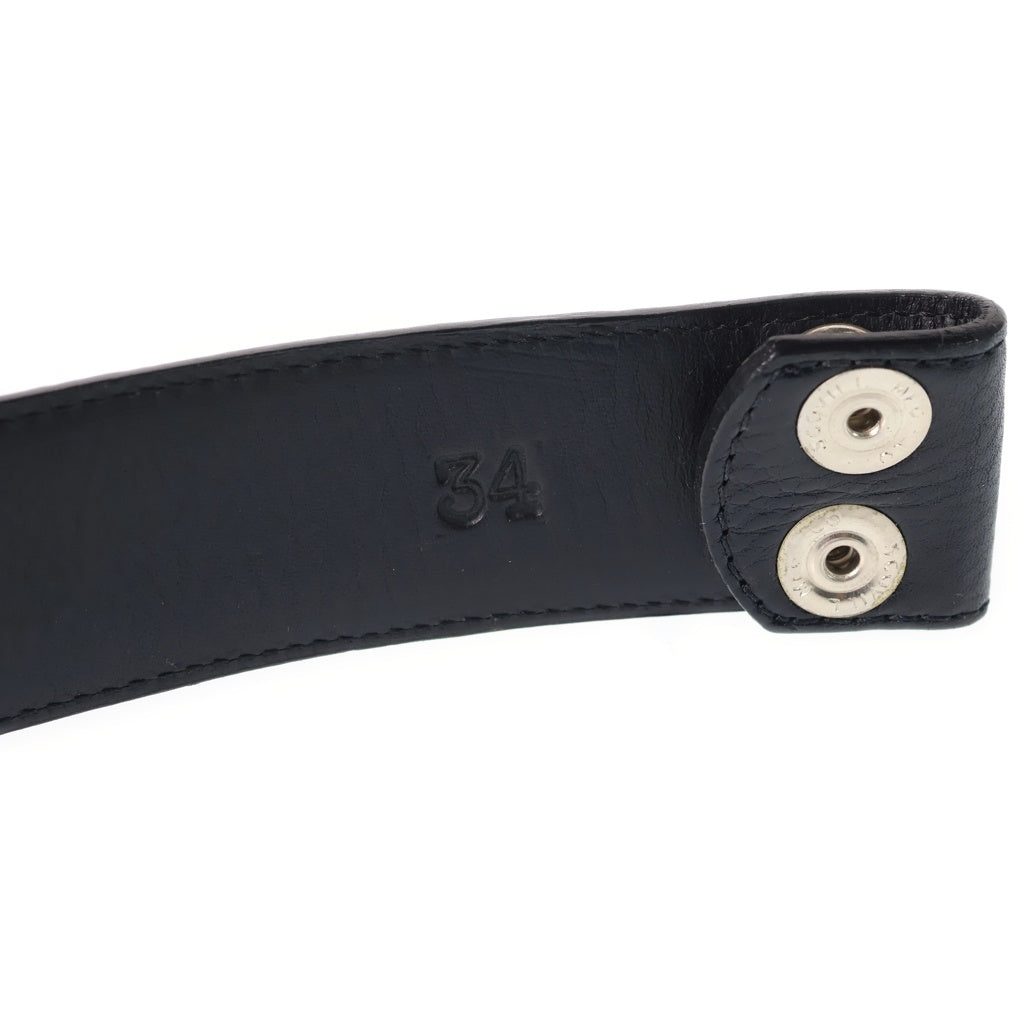 CHROME HEARTS(クロムハーツ) 1.5 STRAP 1.5inchスクロールレーベルリベッツ レザーベルト