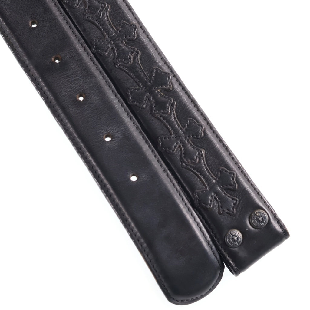 CHROME HEARTS(クロムハーツ) 1.5 STRAP CEMETERY 1.5inchセメタリークロスパッチ レザーベルト