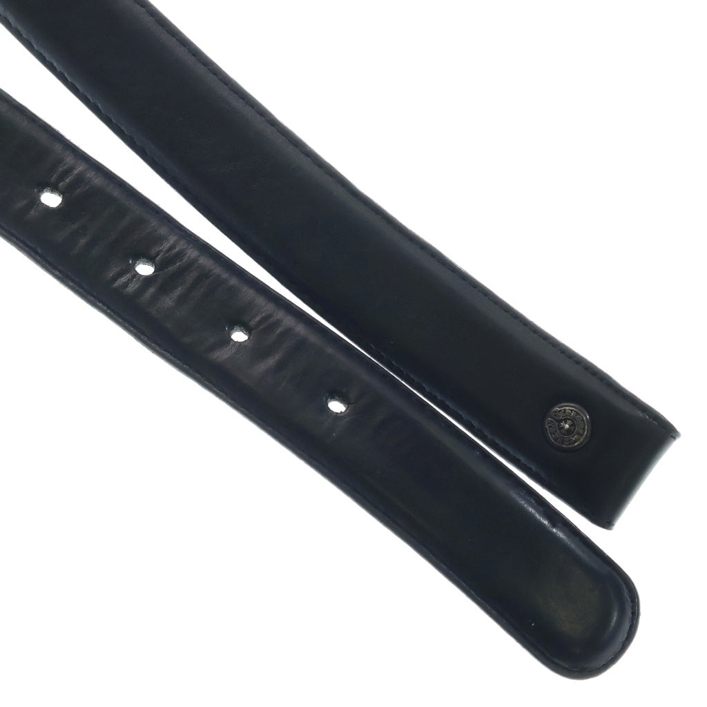 CHROME HEARTS(クロムハーツ) 1.0 STRAP 1.0inchスクロールレーベルリベッツ レザーベルト