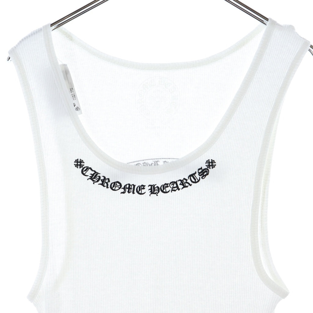 CHROME HEARTS(クロムハーツ) RIB TANK フロントロゴ バックスクロールタンクトップ ホワイト