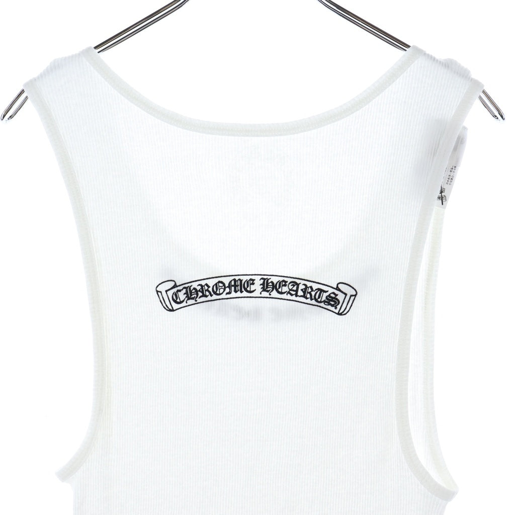 CHROME HEARTS(クロムハーツ) RIB TANK フロントロゴ バックスクロールタンクトップ ホワイト