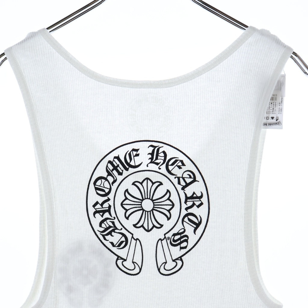 CHROME HEARTS(クロムハーツ) RIB TANK ホースシューロゴタンクトップ ホワイト