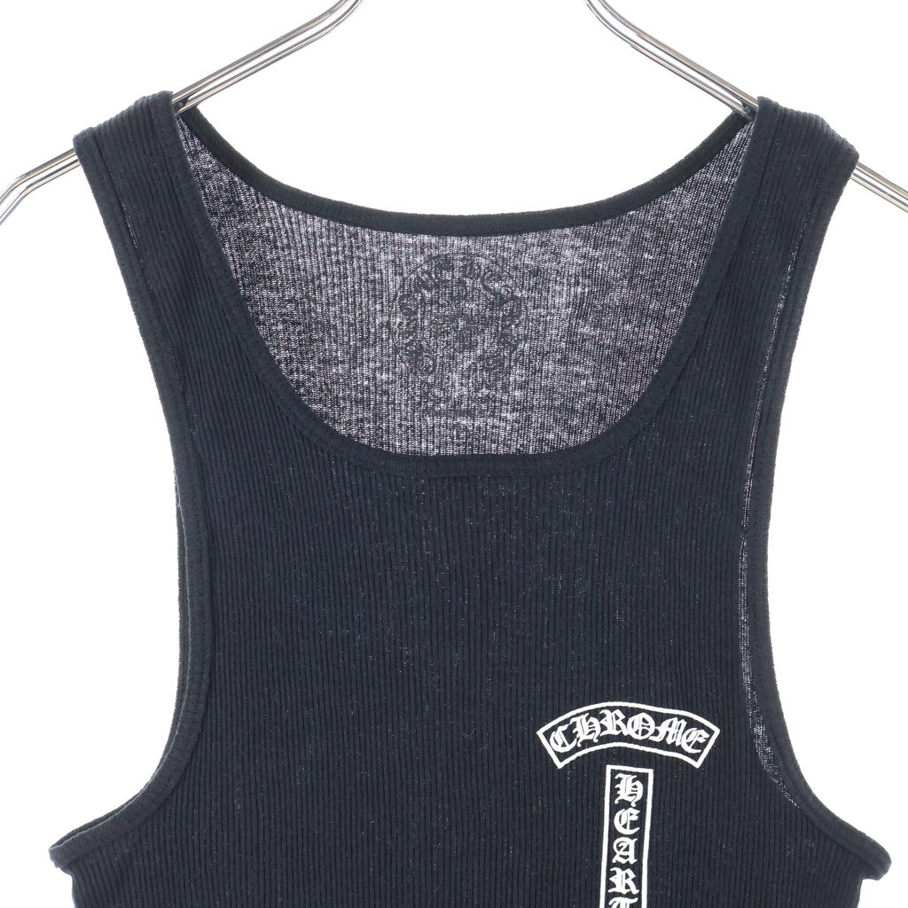 CHROME HEARTS(クロムハーツ) RIB TANK Tバーロゴ タンクトップ ブラック