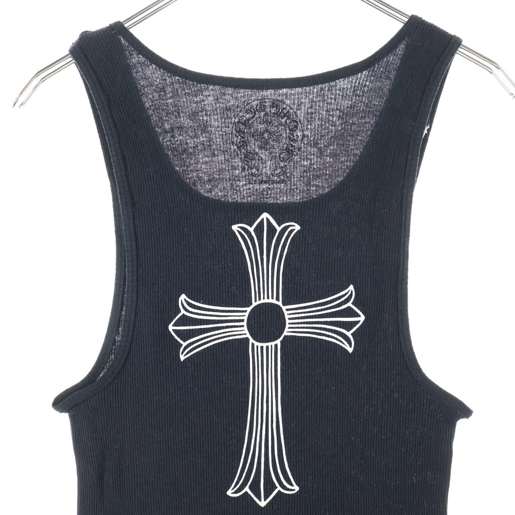 CHROME HEARTS(クロムハーツ) RIB TANK Tバーロゴ タンクトップ ブラック