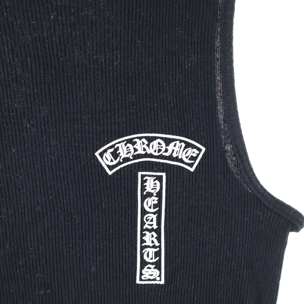 CHROME HEARTS(クロムハーツ) RIB TANK Tバーロゴ タンクトップ ブラック