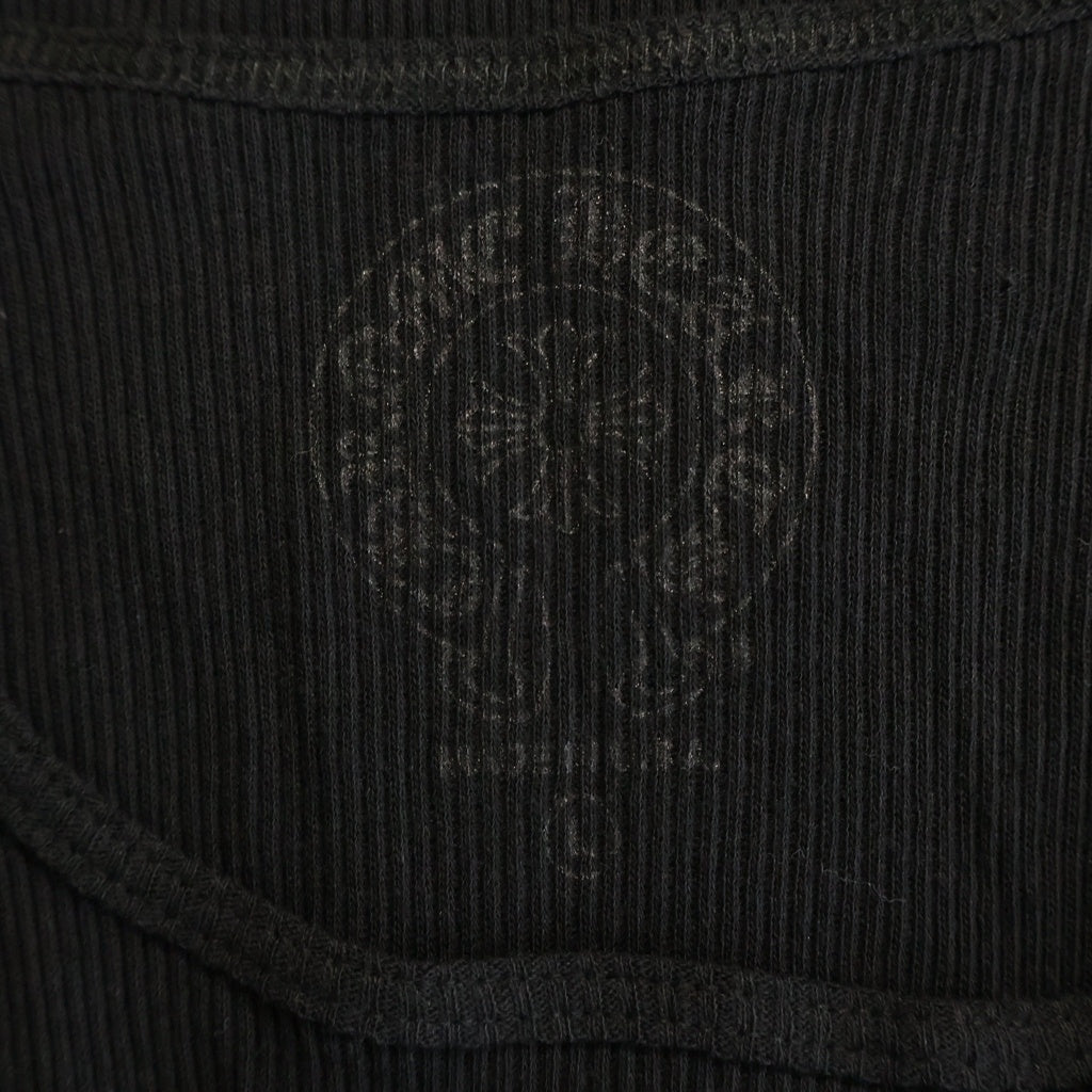CHROME HEARTS(クロムハーツ) RIB TANK Tバーロゴ タンクトップ ブラック