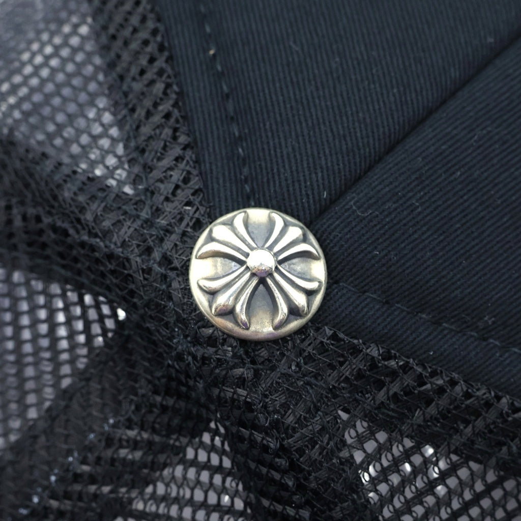 CHROME HEARTS(クロムハーツ) TRUCKER CAP トラッカーキャップ ハラコ3セメタリーレザーパッチメッシュキャップ ブラック
