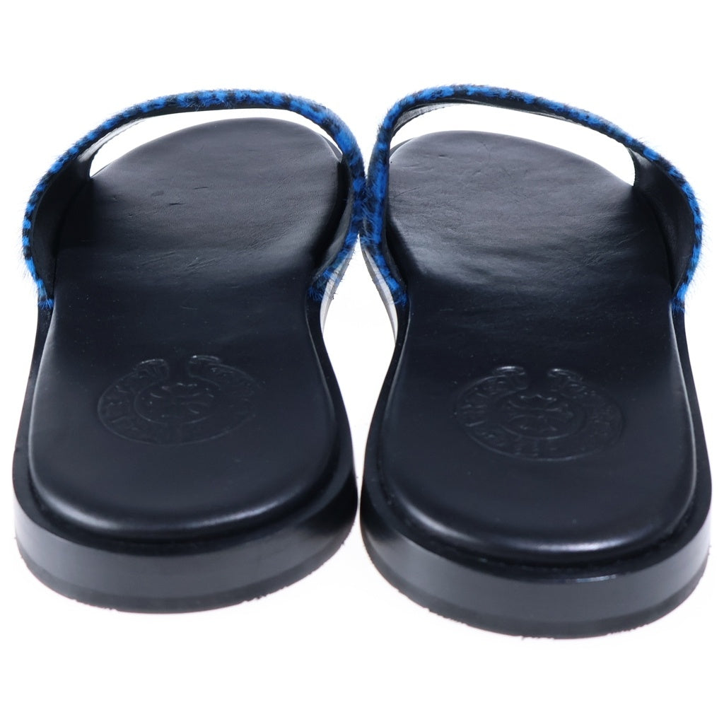 CHROME HEARTS(クロムハーツ) CH SLIDE CHプラスパッチ付きハラコサンダル ブルー