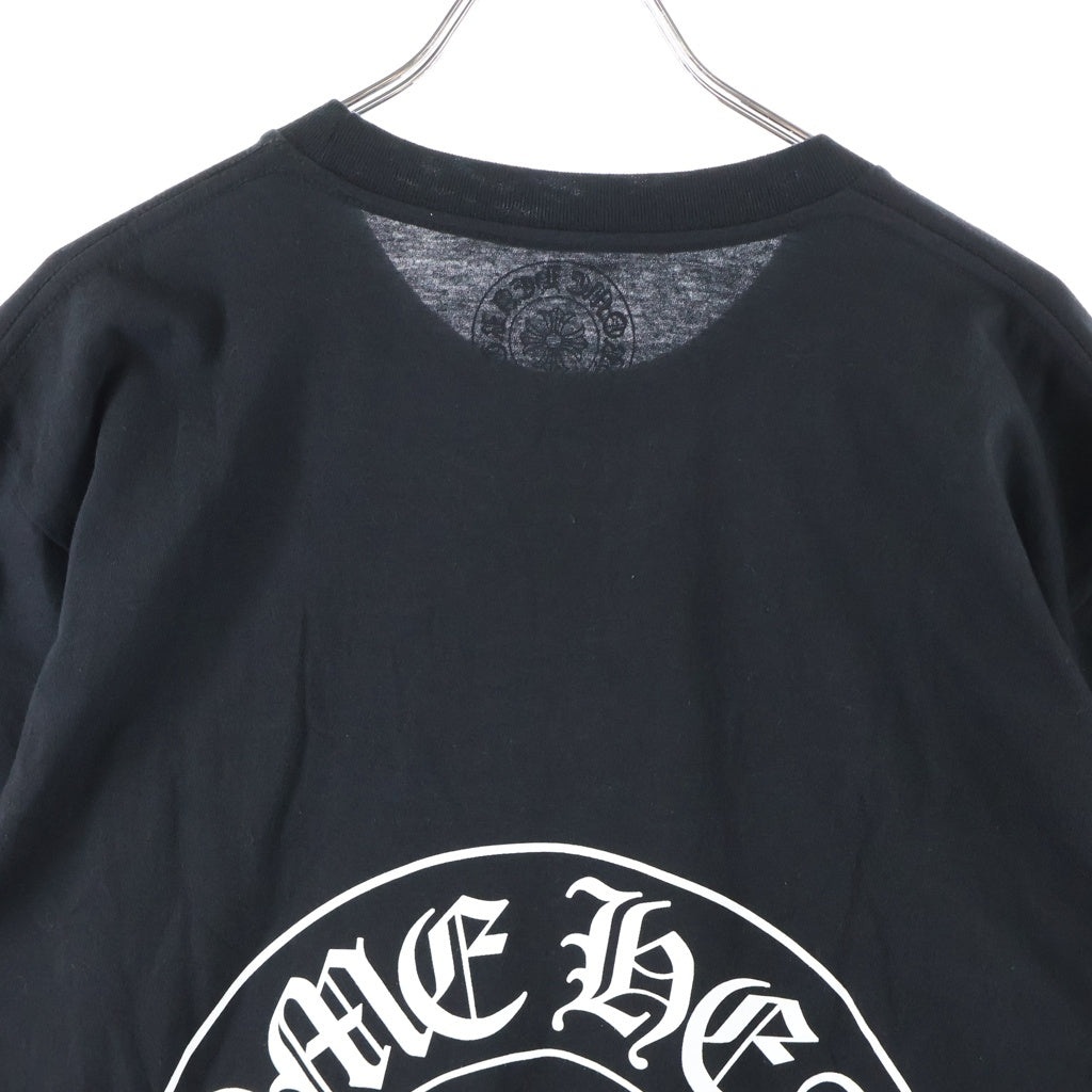 CHROME HEARTS(クロムハーツ) PARIS EXCLUSIVE HORSESHOE S/S TEE パリ限定 ホースシュープリント クルーネック半袖Tシャツ ブラック