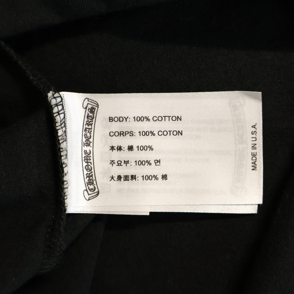 CHROME HEARTS(クロムハーツ) PARIS EXCLUSIVE HORSESHOE S/S TEE パリ限定 ホースシュープリント クルーネック半袖Tシャツ ブラック