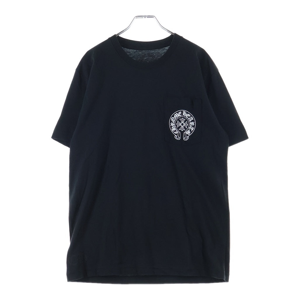 CHROME HEARTS(クロムハーツ) LOS ANGELS HORSESHOE S/S TEE ロサンゼルス限定 ホースシュー クルーネック半袖Tシャツ カットソー ブラック