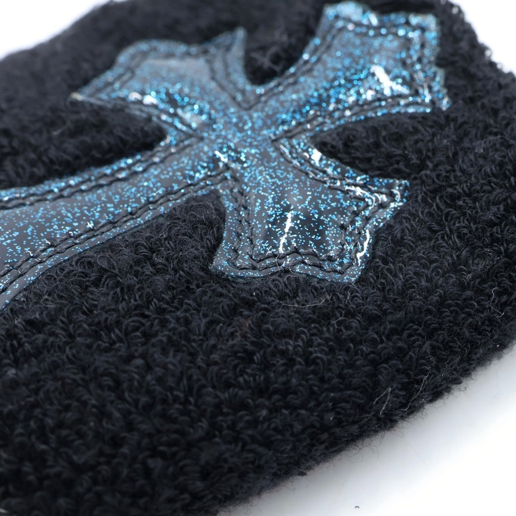 CHROME HEARTS(クロムハーツ) GALAXY PATENT LEATHER CROSS PATCH WRISTBAND ギャラクシー パテントレザー クロスパッチ リストバンド ブルー/ブラック