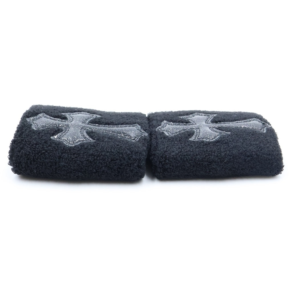 CHROME HEARTS(クロムハーツ) GALAXY PATENT LEATHER CROSS PATCH WRISTBAND ギャラクシー パテントレザー クロスパッチ リストバンド ブラック/ブラック