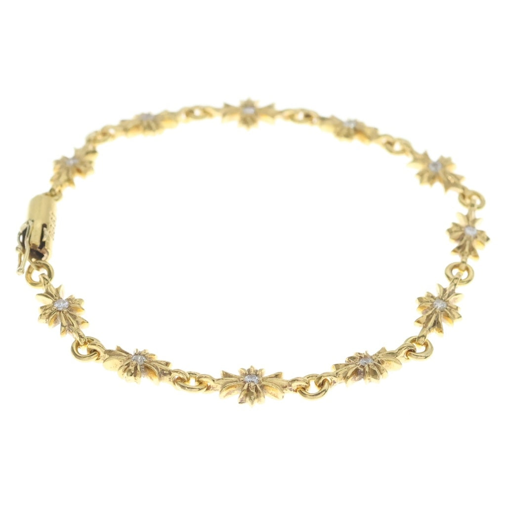 CHROME HEARTS(クロムハーツ) 22K TNY E CH PLS P/DIA タイニーE CHプラス ブレスレット PAVEダイヤ ゴールド BCA026