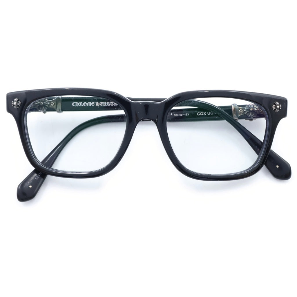 CHROME HEARTS(クロムハーツ) COX UCKER CHクロステンプルサングラス メガネ アイウェア ブラック/シルバー