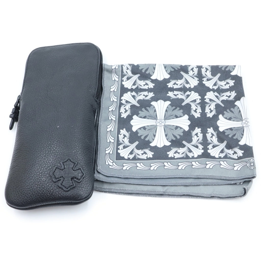 CHROME HEARTS(クロムハーツ) COX UCKER CHクロステンプルサングラス メガネ アイウェア ブラック/シルバー