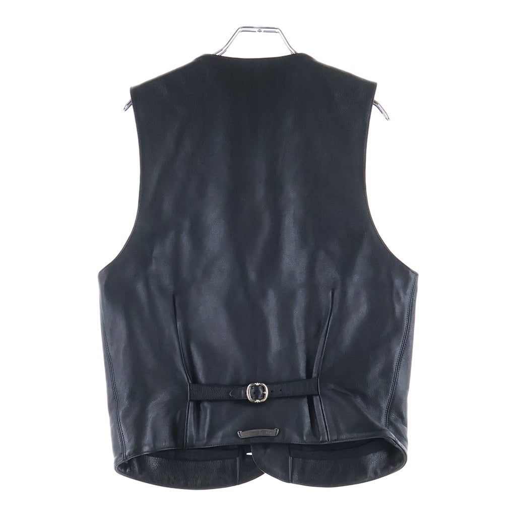 CHROME HEARTS(クロムハーツ) 5BTN VEST 5ボタンレザーベスト ブラック