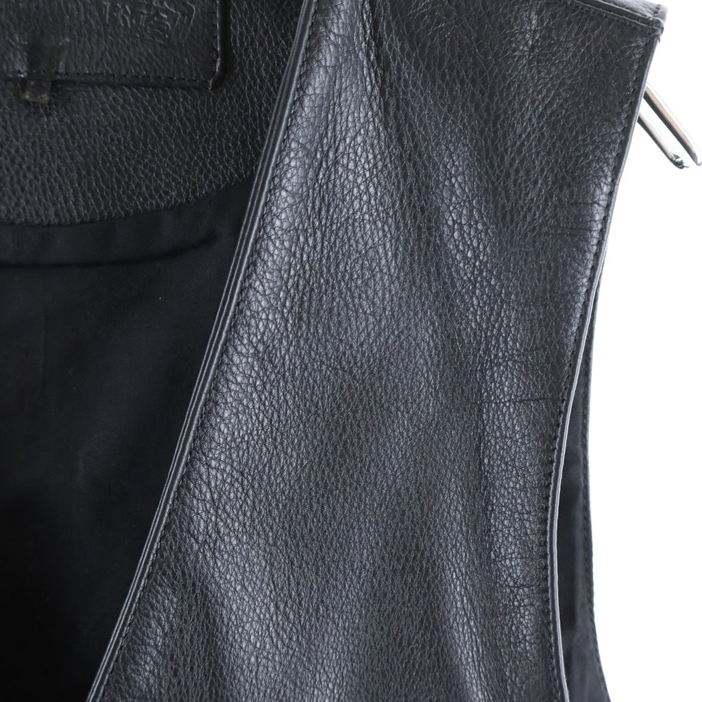 CHROME HEARTS(クロムハーツ) 5BTN VEST 5ボタンレザーベスト ブラック