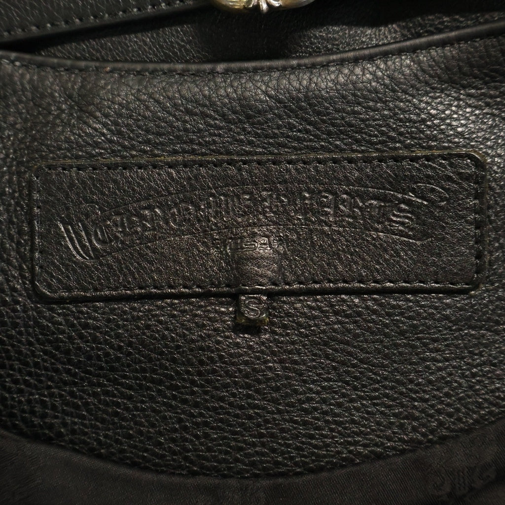 CHROME HEARTS(クロムハーツ) 5BTN VEST 5ボタンレザーベスト ブラック