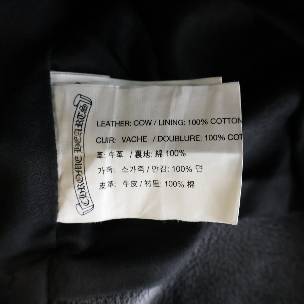 CHROME HEARTS(クロムハーツ) 5BTN VEST 5ボタンレザーベスト ブラック