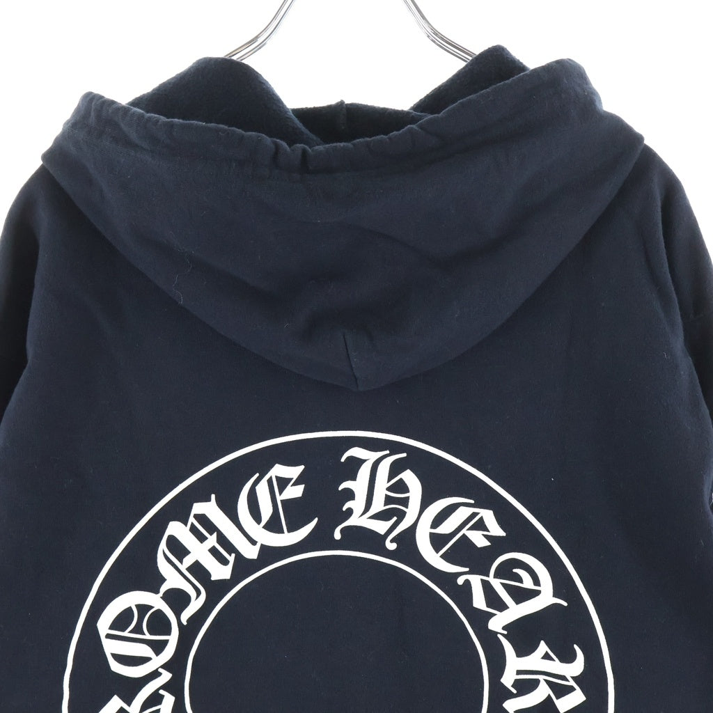 CHROME HEARTS(クロムハーツ) OLD SWTSHRT HD ZIP オールド 袖フローラルクロス ダガージップアップ フーディ パーカー ブラック