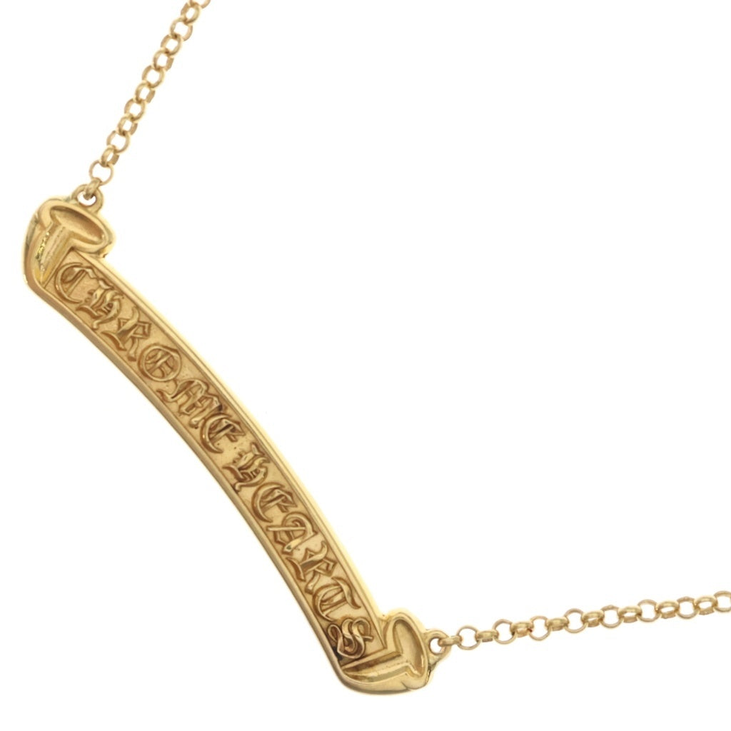 CHROME HEARTS(クロムハーツ) 22K SCROLL LABEL ROLL CHAIN スクロールラベルロールチェーン ネックレス