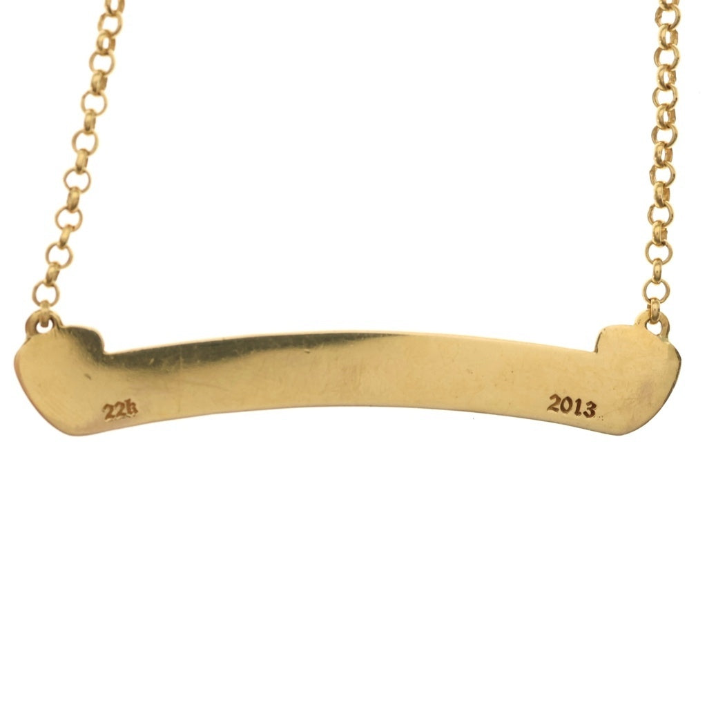 CHROME HEARTS(クロムハーツ) 22K SCROLL LABEL ROLL CHAIN スクロールラベルロールチェーン ネックレス