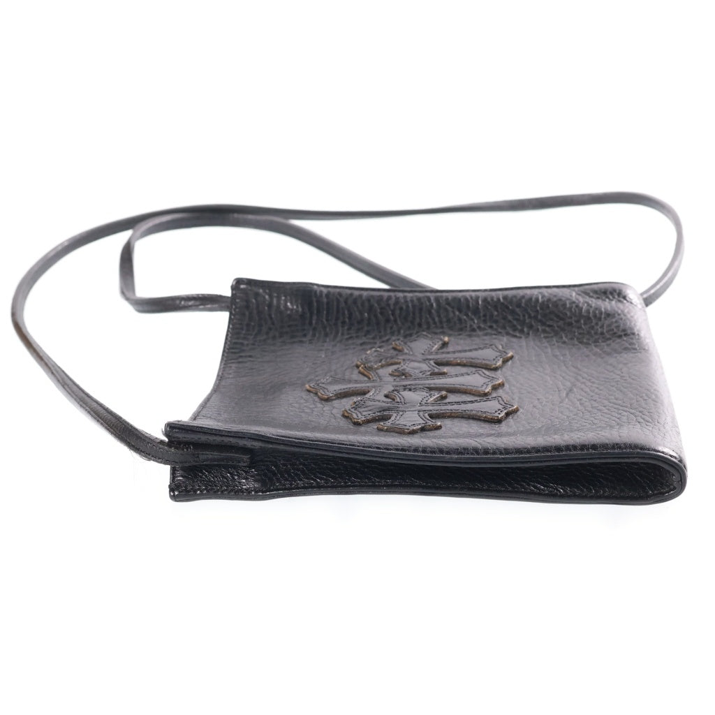 CHROME HEARTS(クロムハーツ) SQ PKT 3CEME CRS スクエアポケット レザーショルダーバッグ レディース