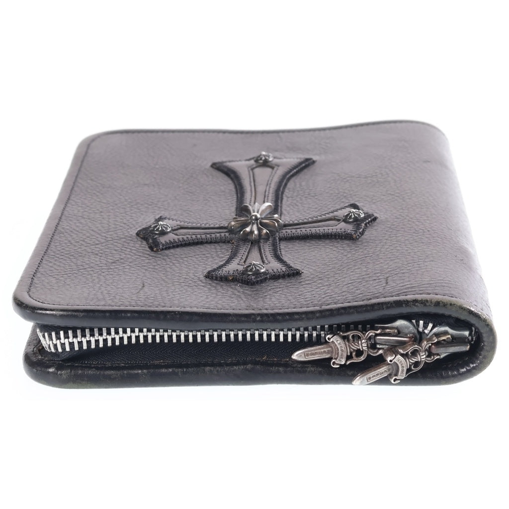 CHROME HEARTS(クロムハーツ) スモールCHクロス装飾 ダガージップ ポートフォリオフォトアルバム レザーケース