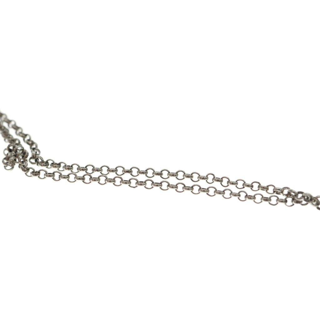 CHROME HEARTS(クロムハーツ) SAFETY PIN R20 1DIAセーフティピンロールチェーン 1ダイヤシルバーネックレス
