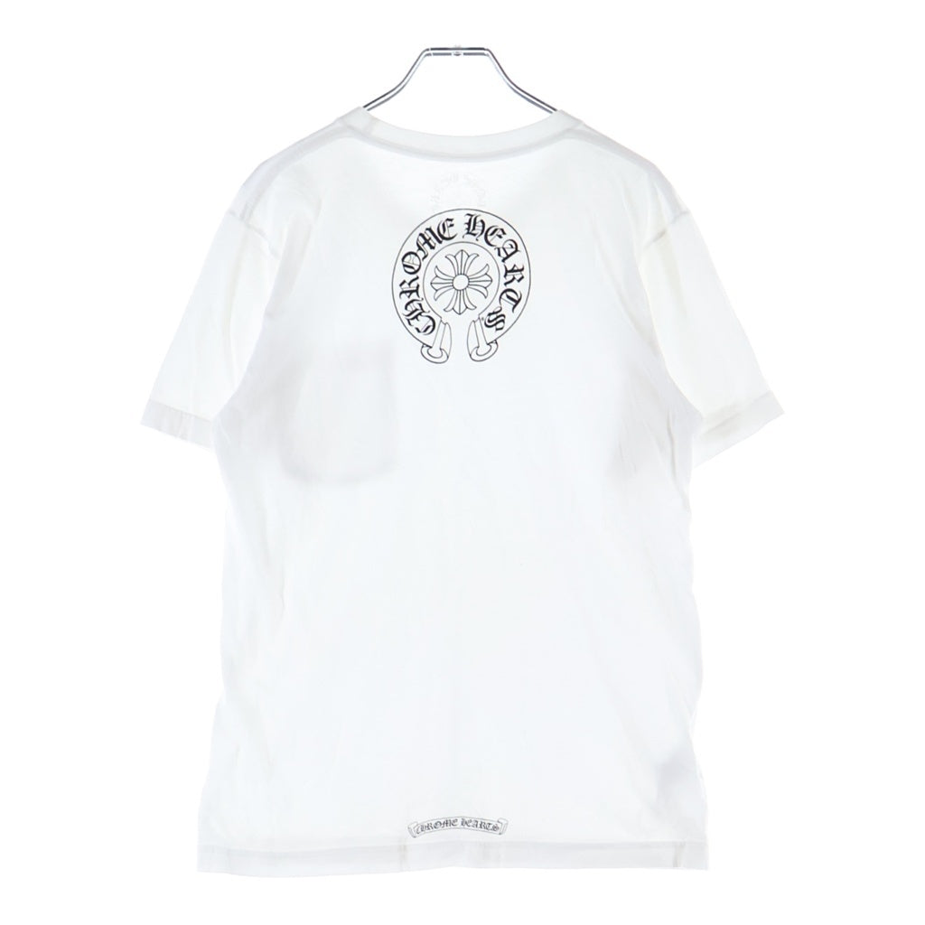 CHROME HEARTS(クロムハーツ) Neck Logo S/S Tee ネックロゴ 半袖プリントTシャツ カットソー コットン ホワイト