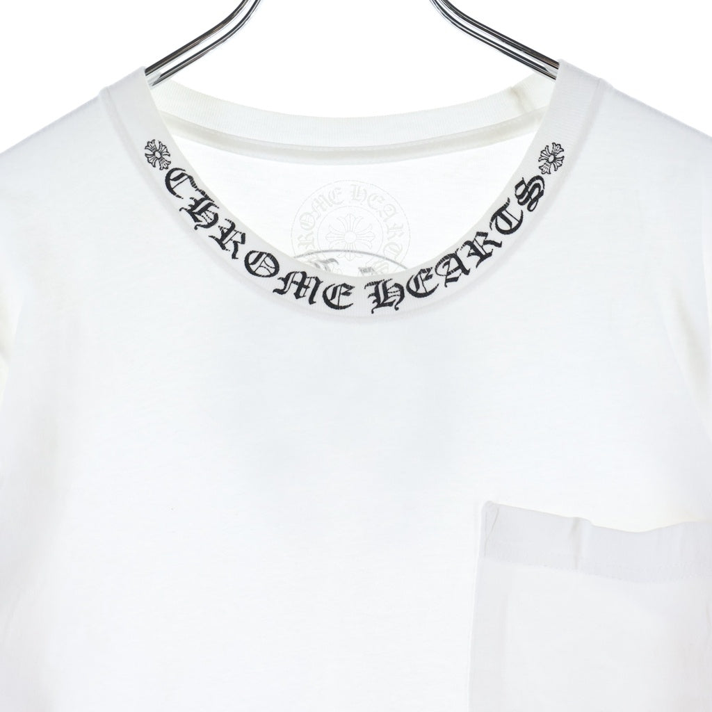 CHROME HEARTS(クロムハーツ) Neck Logo S/S Tee ネックロゴ 半袖プリントTシャツ カットソー コットン ホワイト