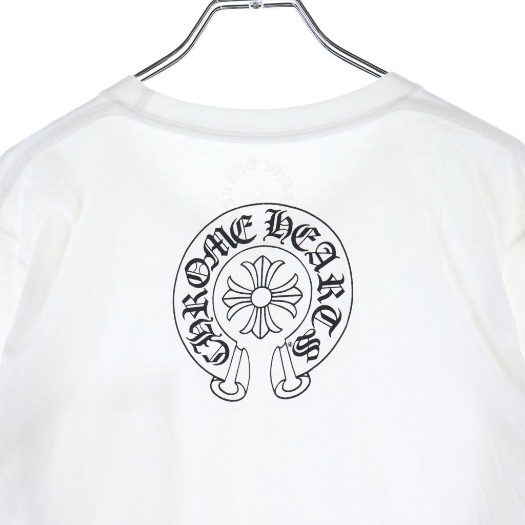 CHROME HEARTS(クロムハーツ) Neck Logo S/S Tee ネックロゴ 半袖プリントTシャツ カットソー コットン ホワイト