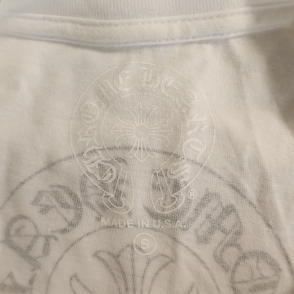 CHROME HEARTS(クロムハーツ) Neck Logo S/S Tee ネックロゴ 半袖プリントTシャツ カットソー コットン ホワイト