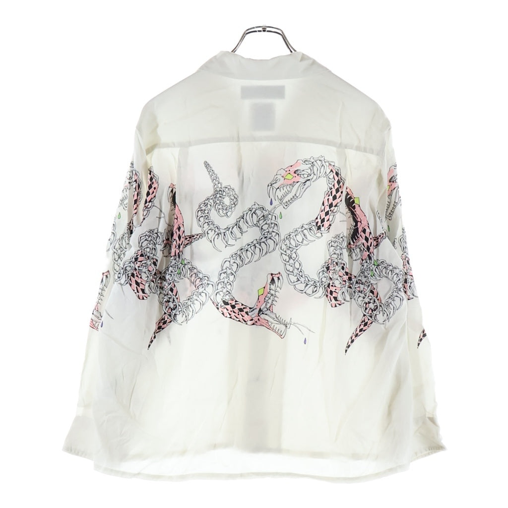WACKO MARIA(ワコマリア) 25AW 世界平和プロジェクト HAWAIIAN SHIRT ハワイアン 長袖シャツ ホワイト