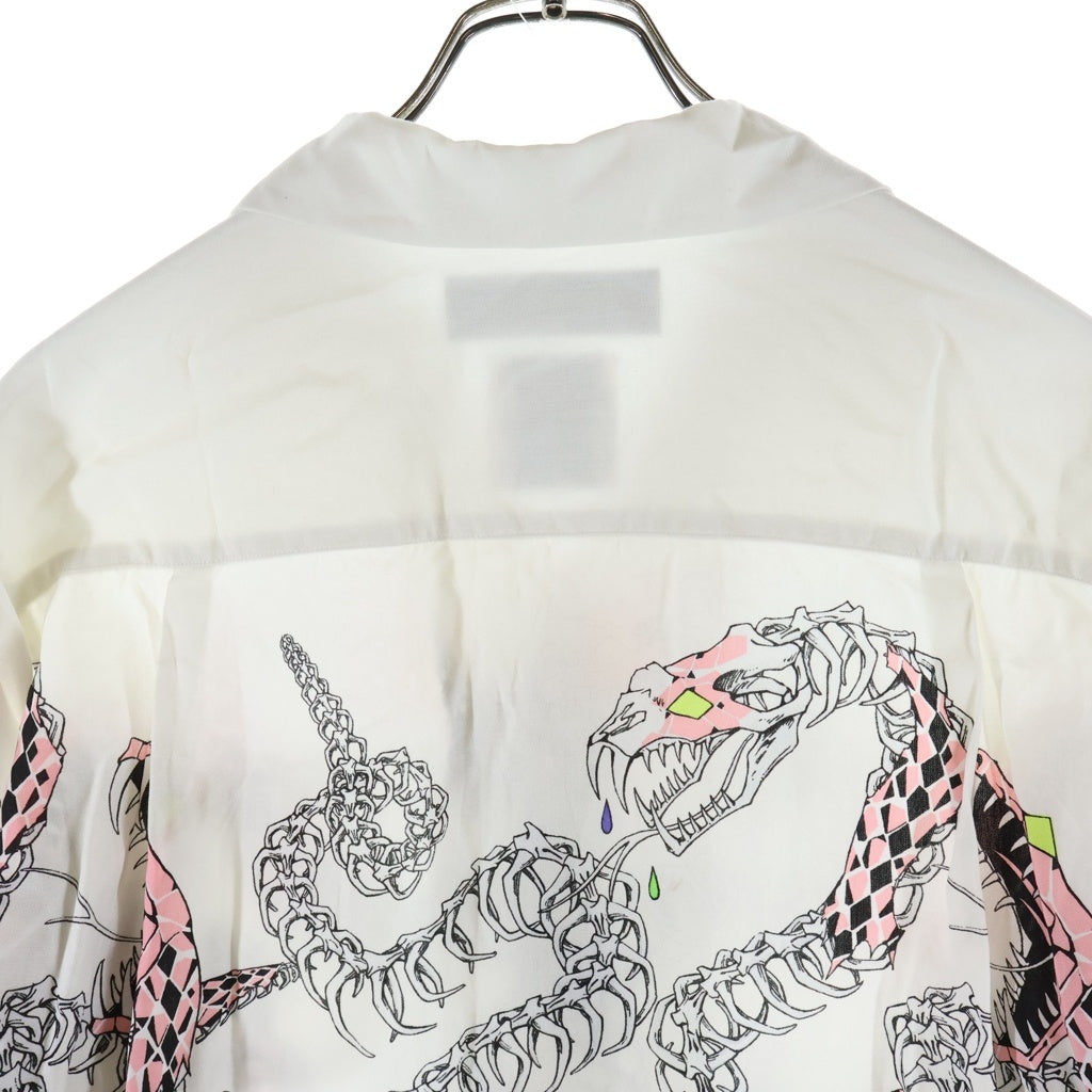 WACKO MARIA(ワコマリア) 25AW 世界平和プロジェクト HAWAIIAN SHIRT ハワイアン 長袖シャツ ホワイト