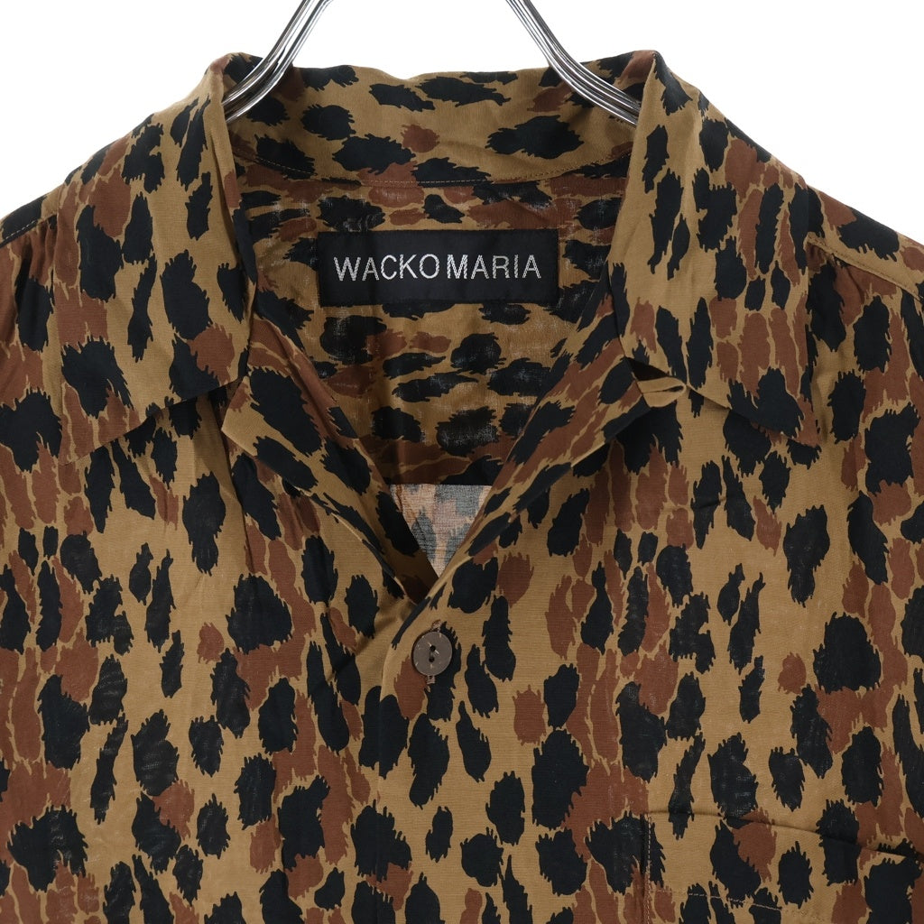 WACKO MARIA(ワコマリア) 25SS LEOPARD HAWAIIAN SHIRT レオパード ハワイアン 半袖シャツ ブラウン/ブラック