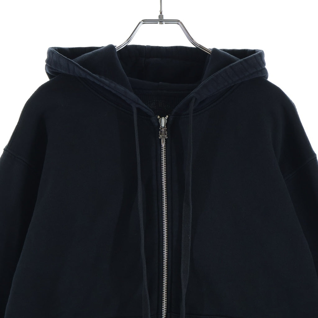 CHROME HEARTS(クロムハーツ) OLD THRML HD ZIP 裏地サーマル アームプリント バックスクロールラベル ダガージップアップフーディ パーカー ブラック